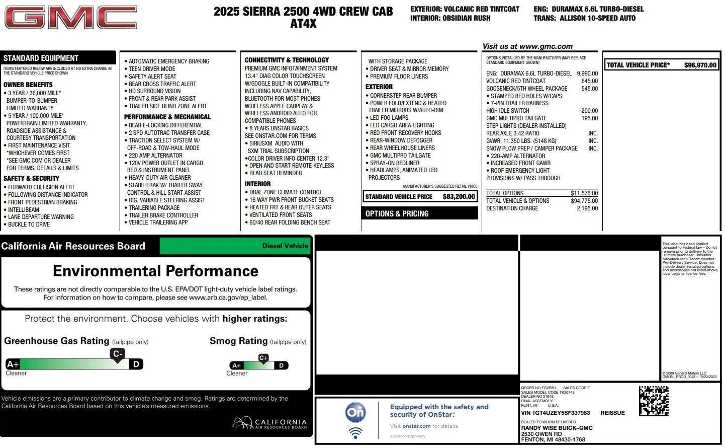 2025 GMC Sierra 2500 HD AT4X