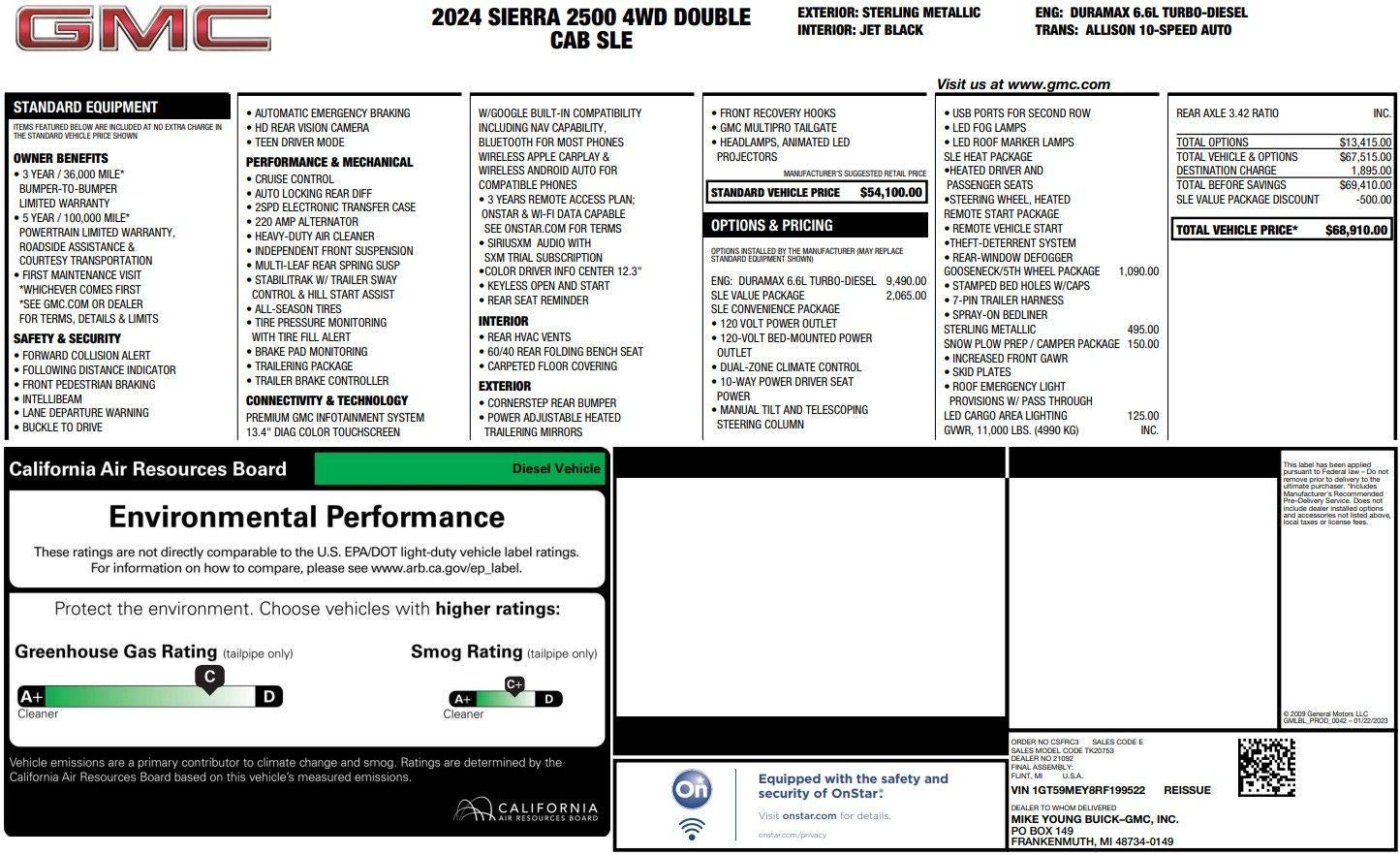 2024 GMC Sierra 2500 HD SLE