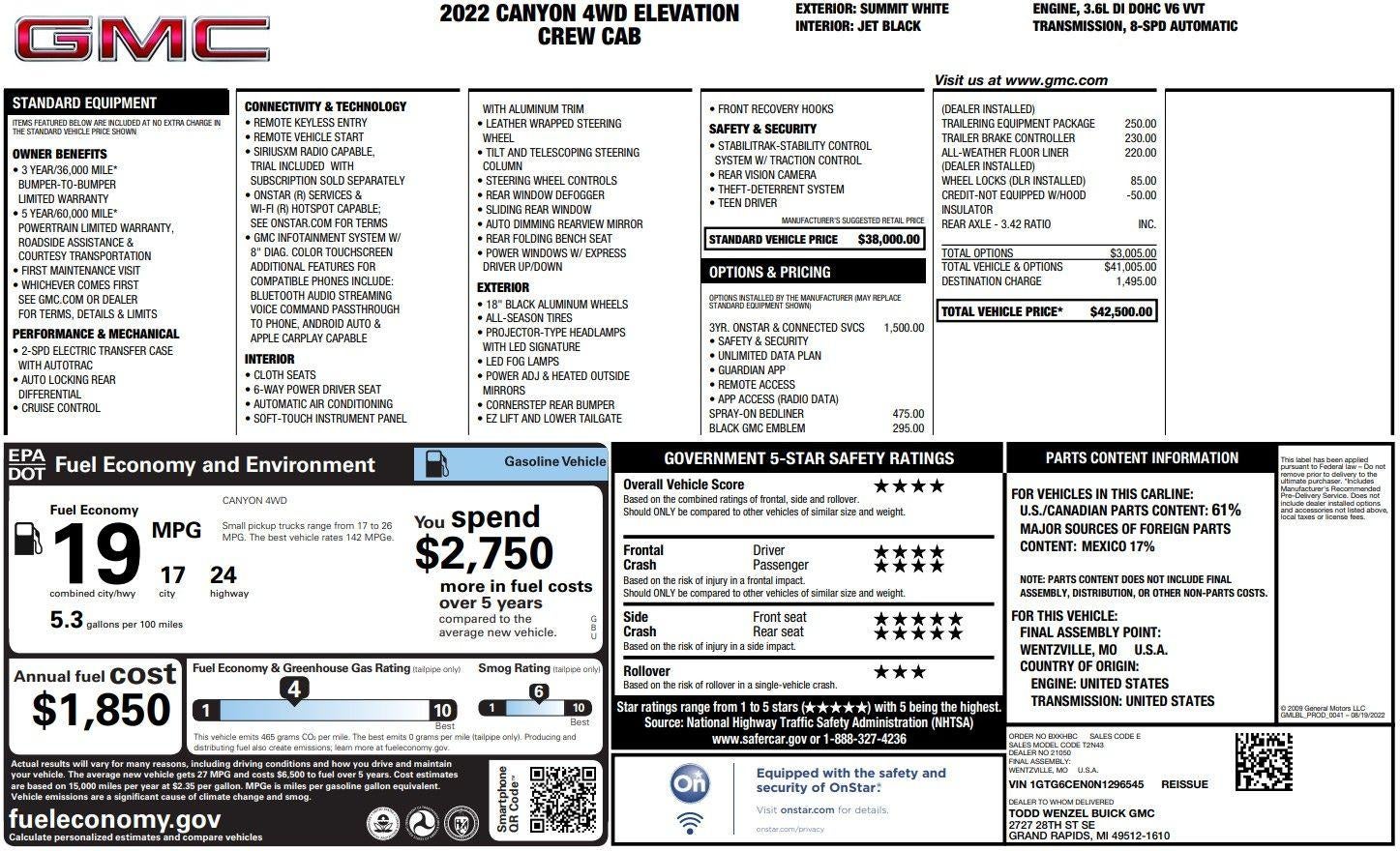 2022 GMC Canyon Elevation