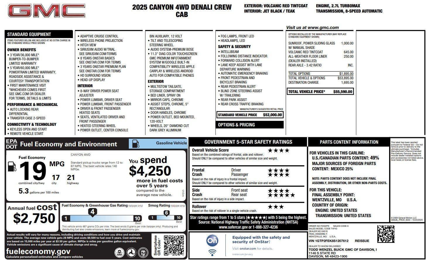 2025 GMC Canyon Denali