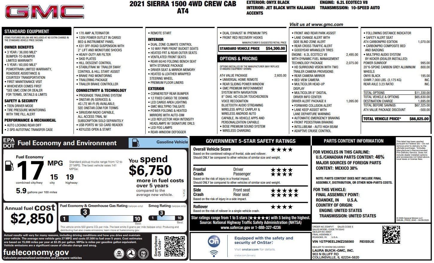 2021 GMC Sierra 1500 AT4