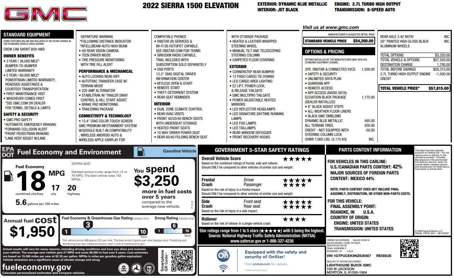 2022 GMC Sierra 1500 Elevation