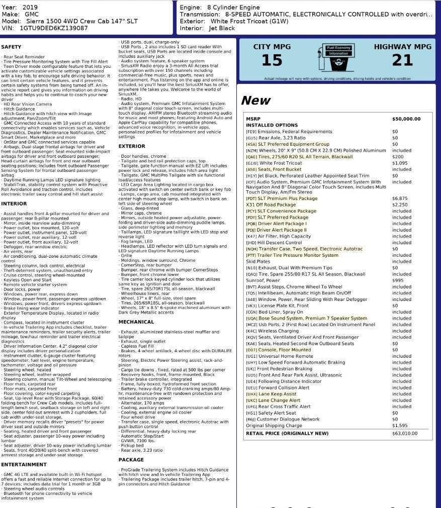 2019 GMC Sierra 1500 SLT