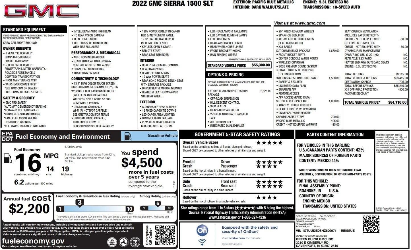 2022 GMC Sierra 1500 Limited SLT