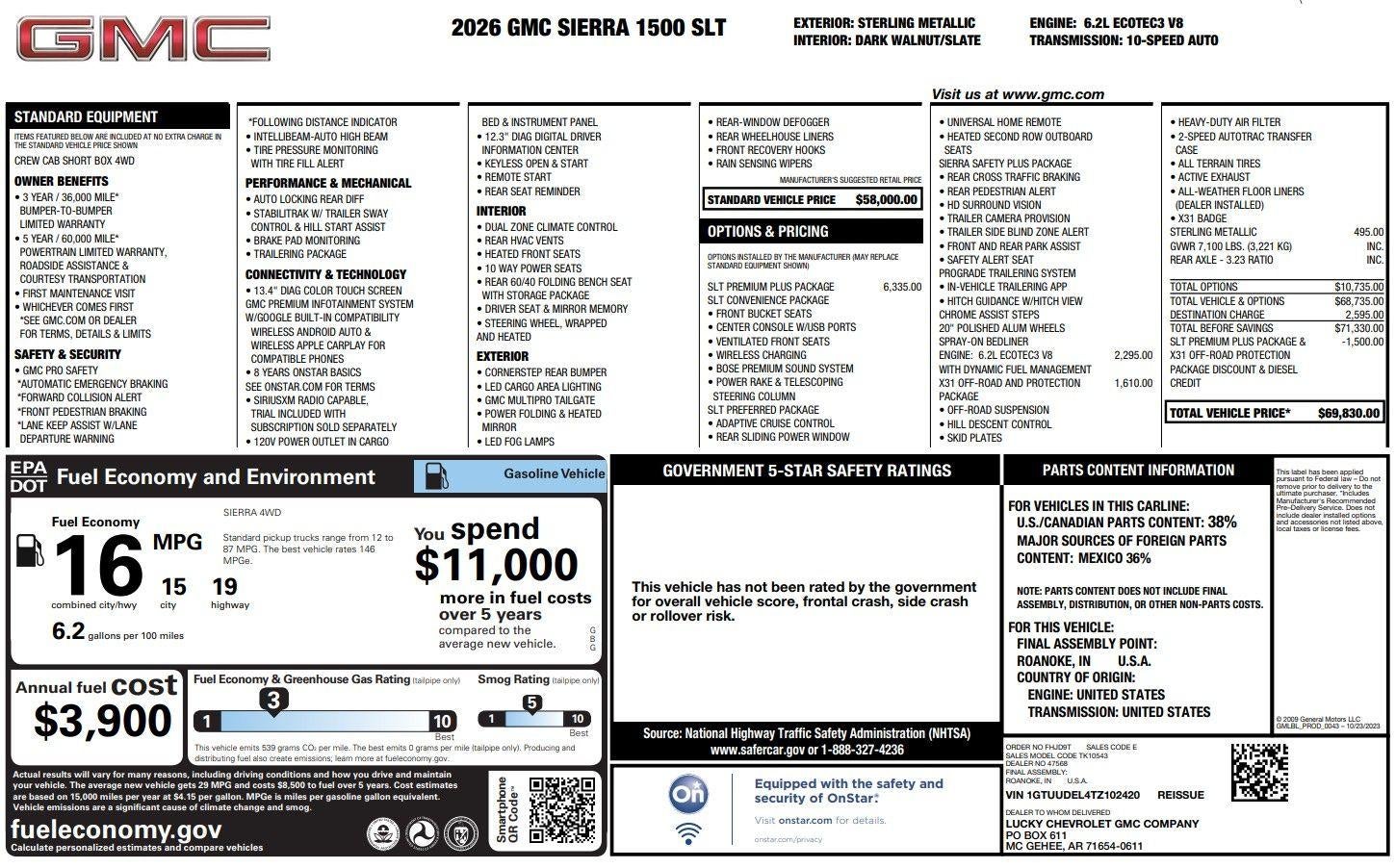 2026 GMC Sierra 1500 SLT