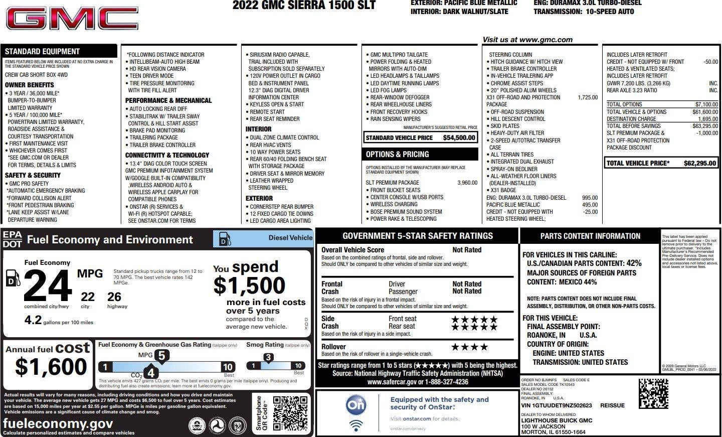 2022 GMC Sierra 1500 SLT