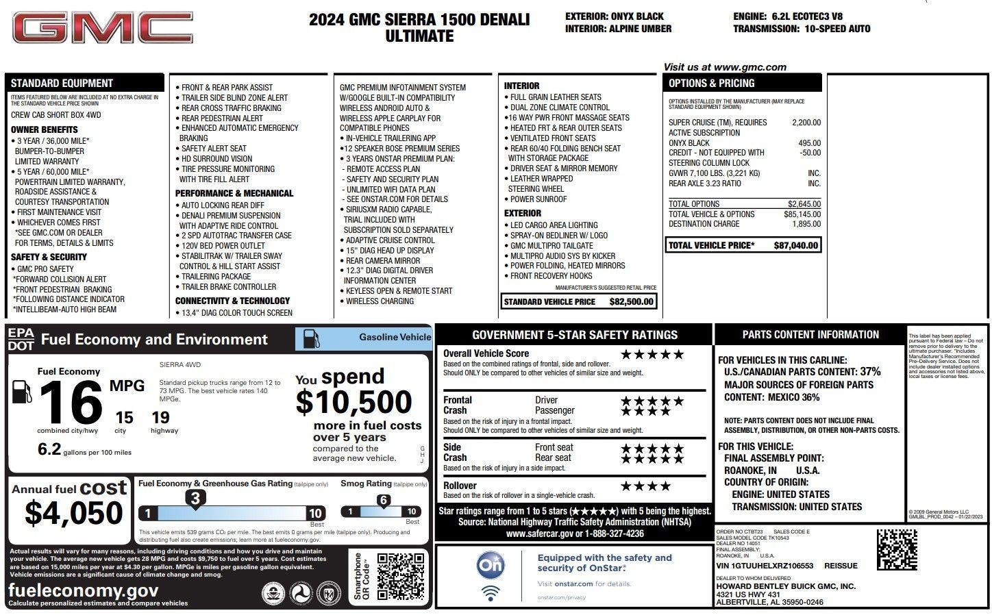 2024 GMC Sierra 1500 Denali Ultimate