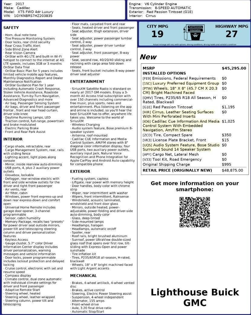 2017 Cadillac XT5 Luxury