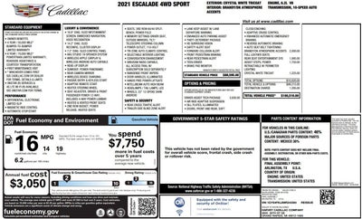 2021 Cadillac Escalade Sport