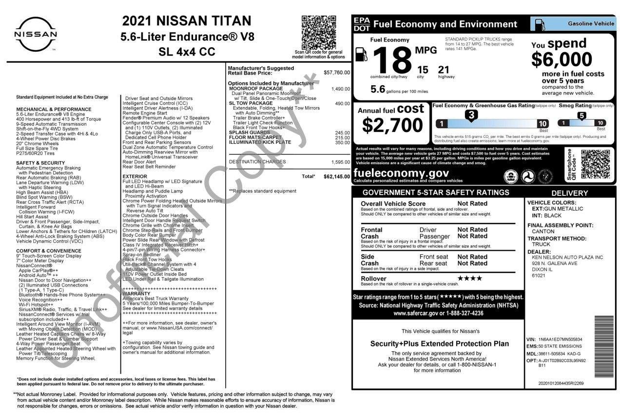 2021 Nissan Titan SL