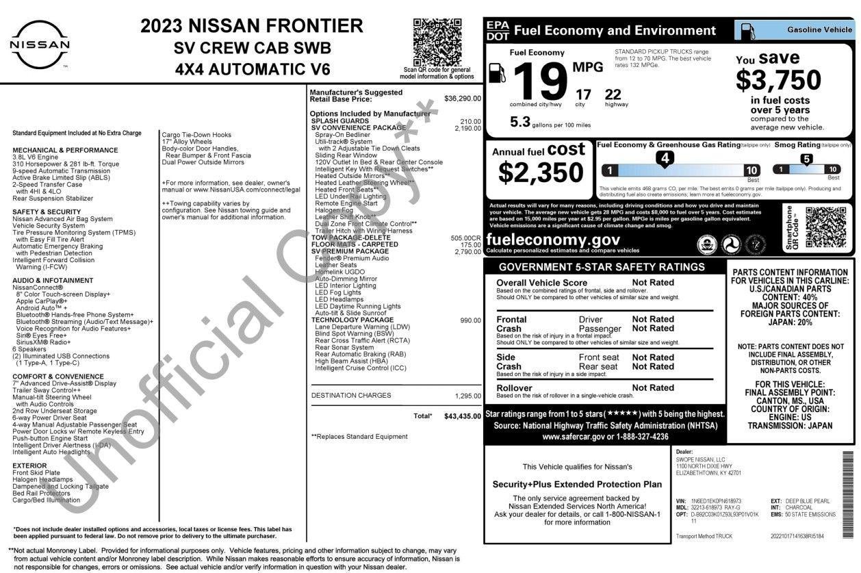 2023 Nissan Frontier Base