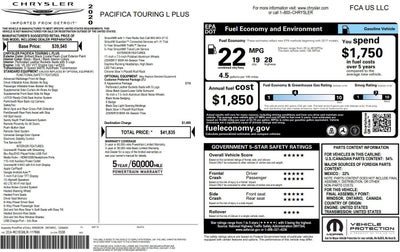 2020 Chrysler Pacifica Touring L Plus