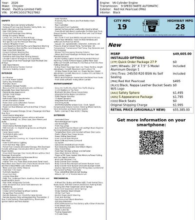 2026 Chrysler Pacifica Limited