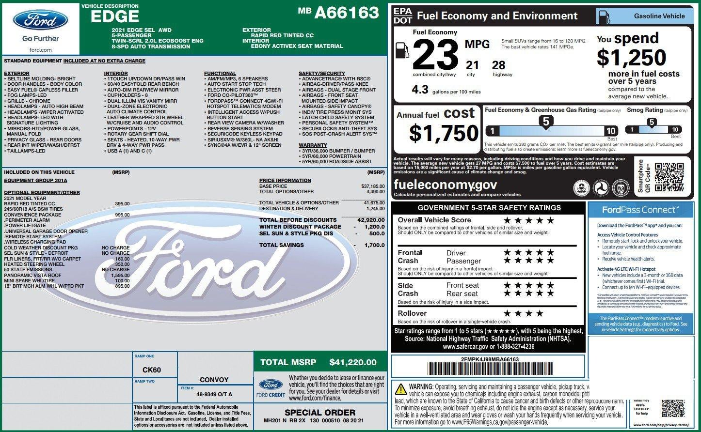 2021 Ford Edge SEL