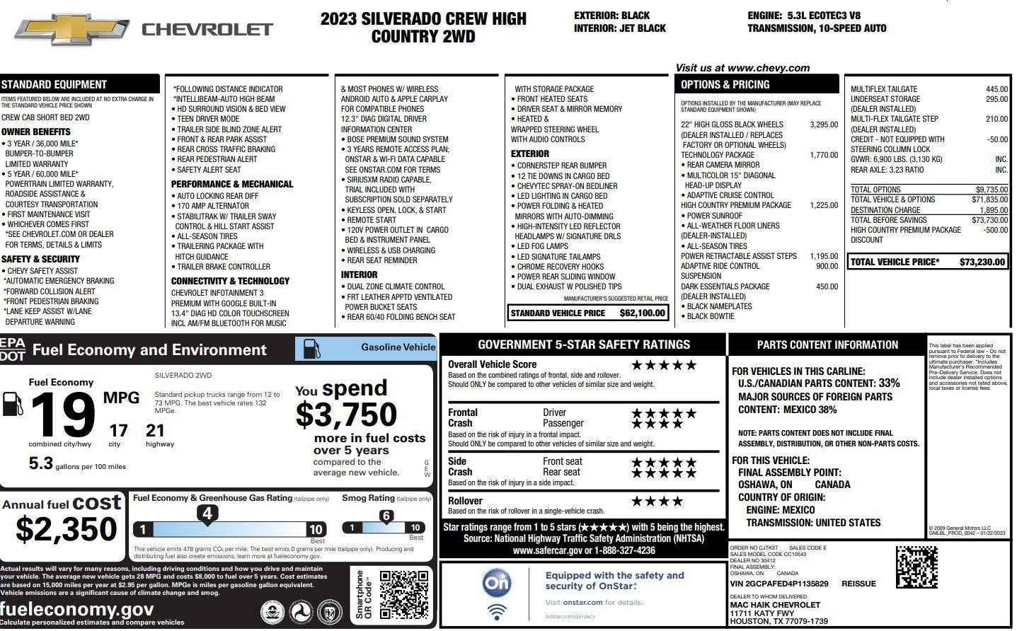 2023 Chevrolet Silverado 1500 High Country
