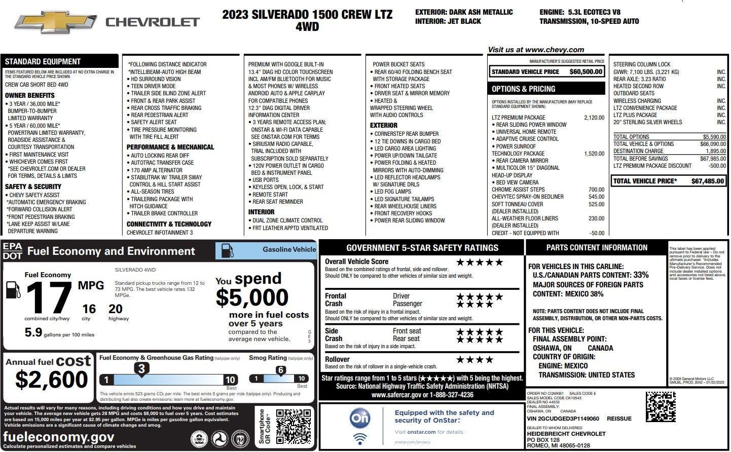 2023 Chevrolet Silverado 1500 LTZ