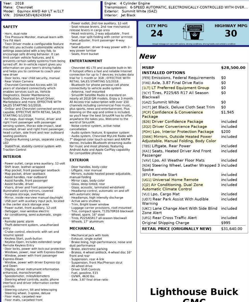 2018 Chevrolet Equinox LT