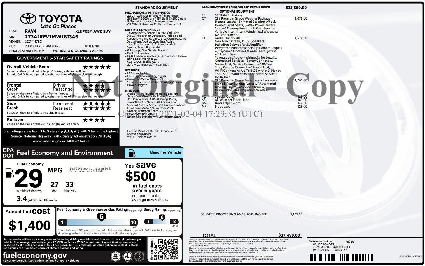 2021 Toyota RAV4 XLE Premium