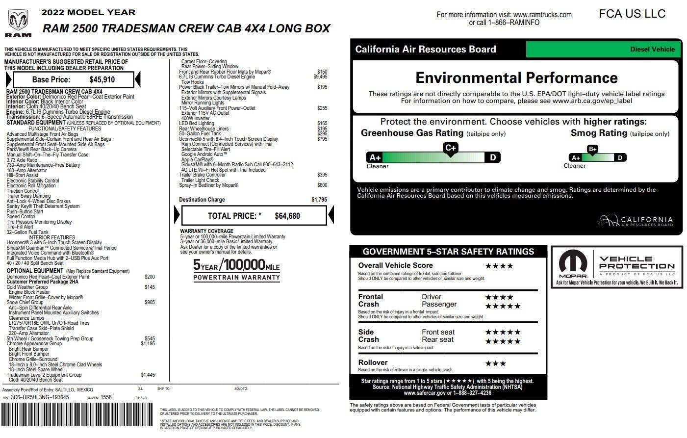 2022 RAM 2500 Tradesman