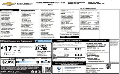 2022 Chevrolet Silverado 1500 LTD Custom Trail Boss
