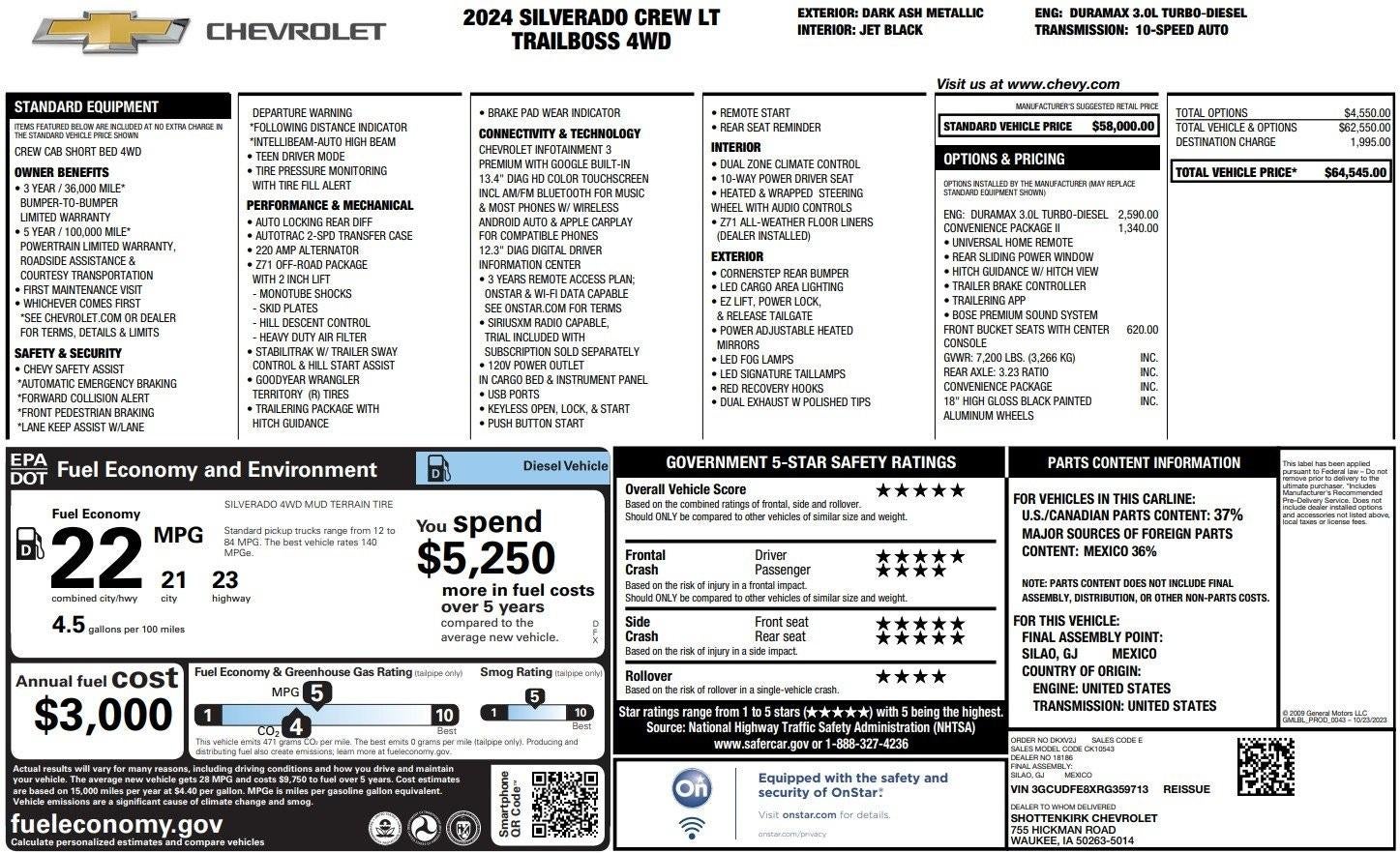 2024 Chevrolet Silverado 1500 LT Trail Boss