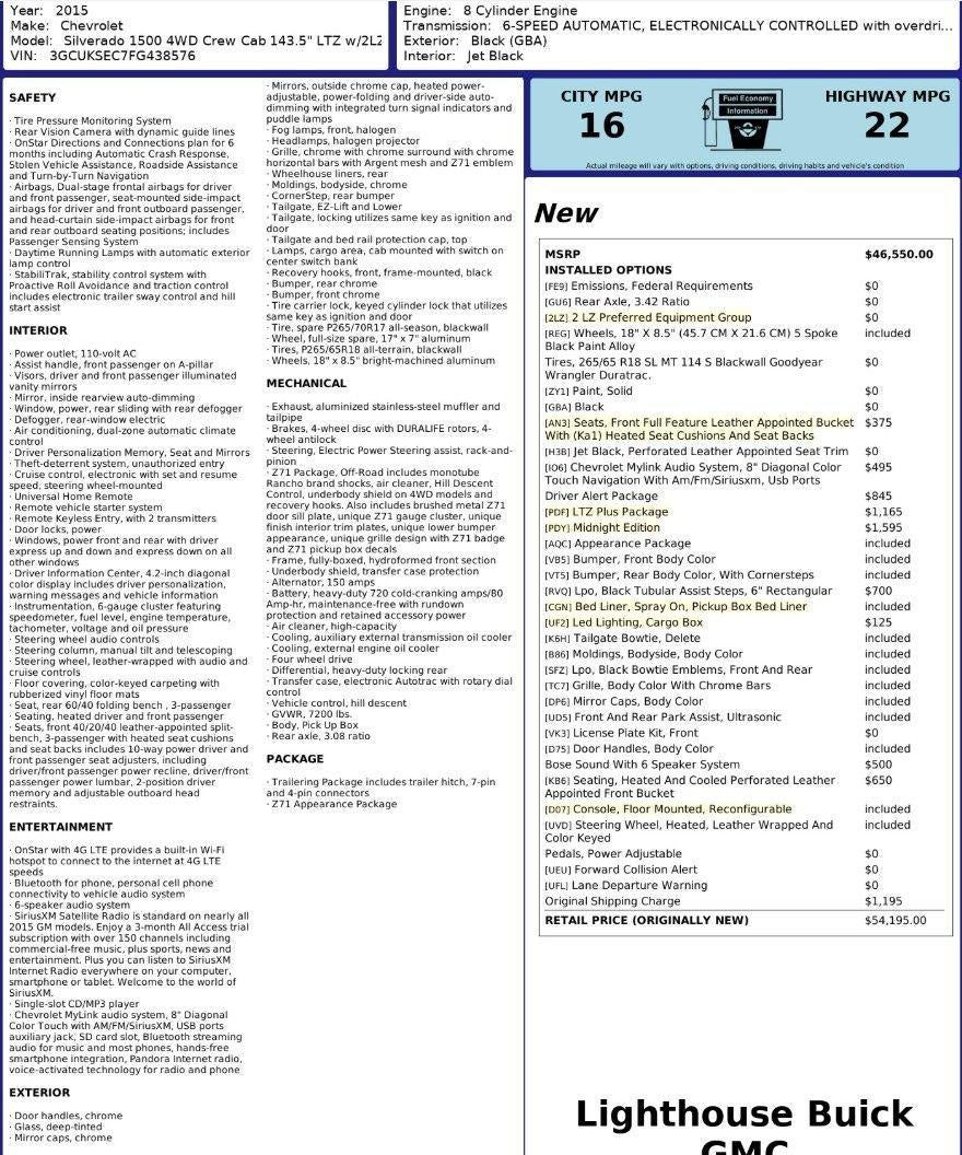 2015 Chevrolet Silverado 1500 LTZ