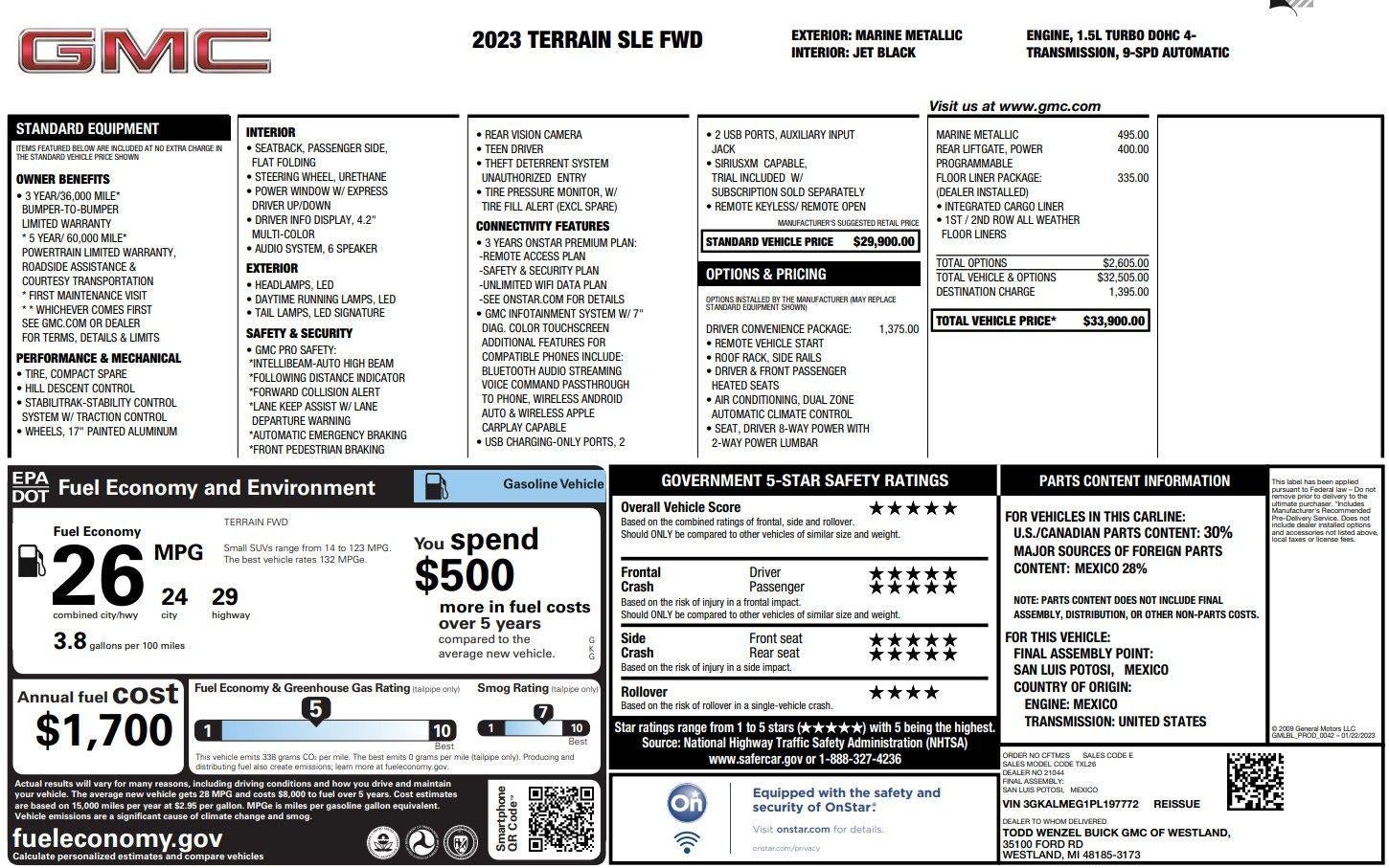 2023 GMC Terrain SLE