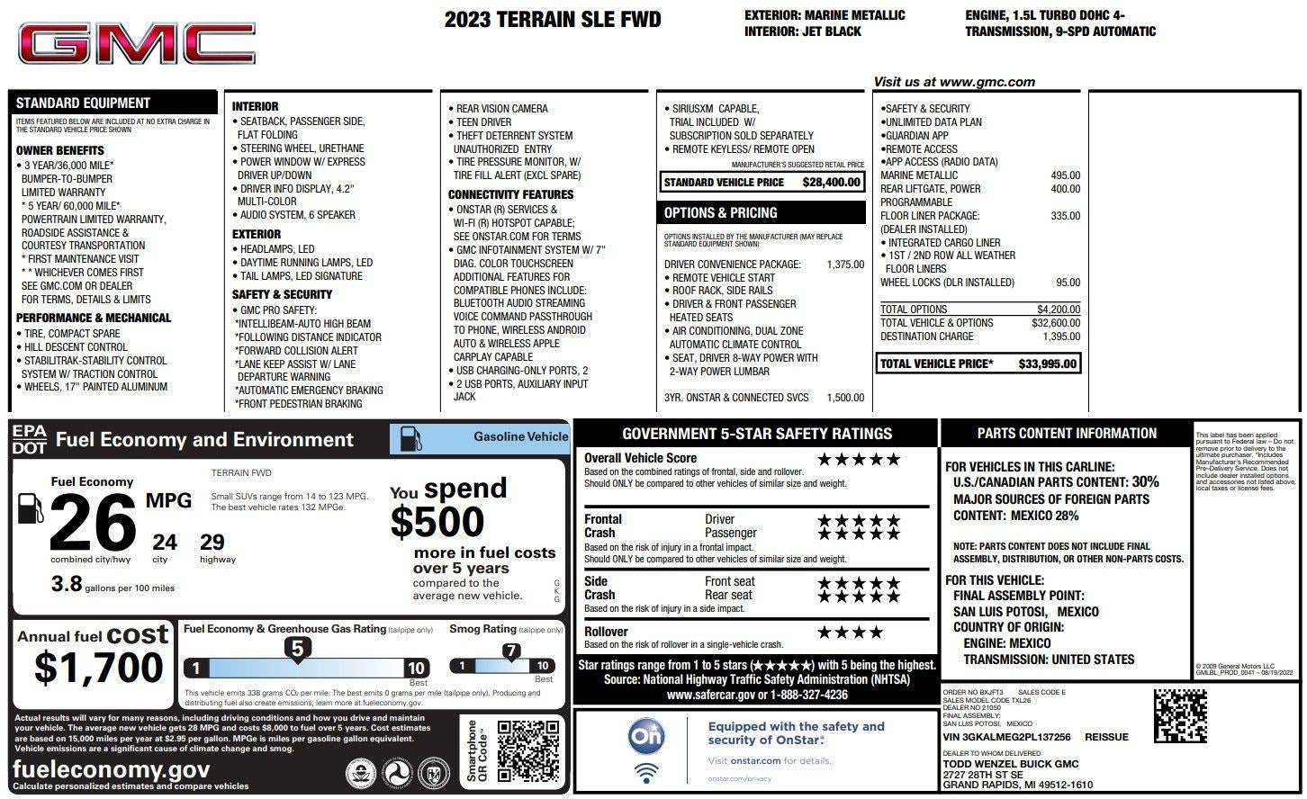 2023 GMC Terrain SLE