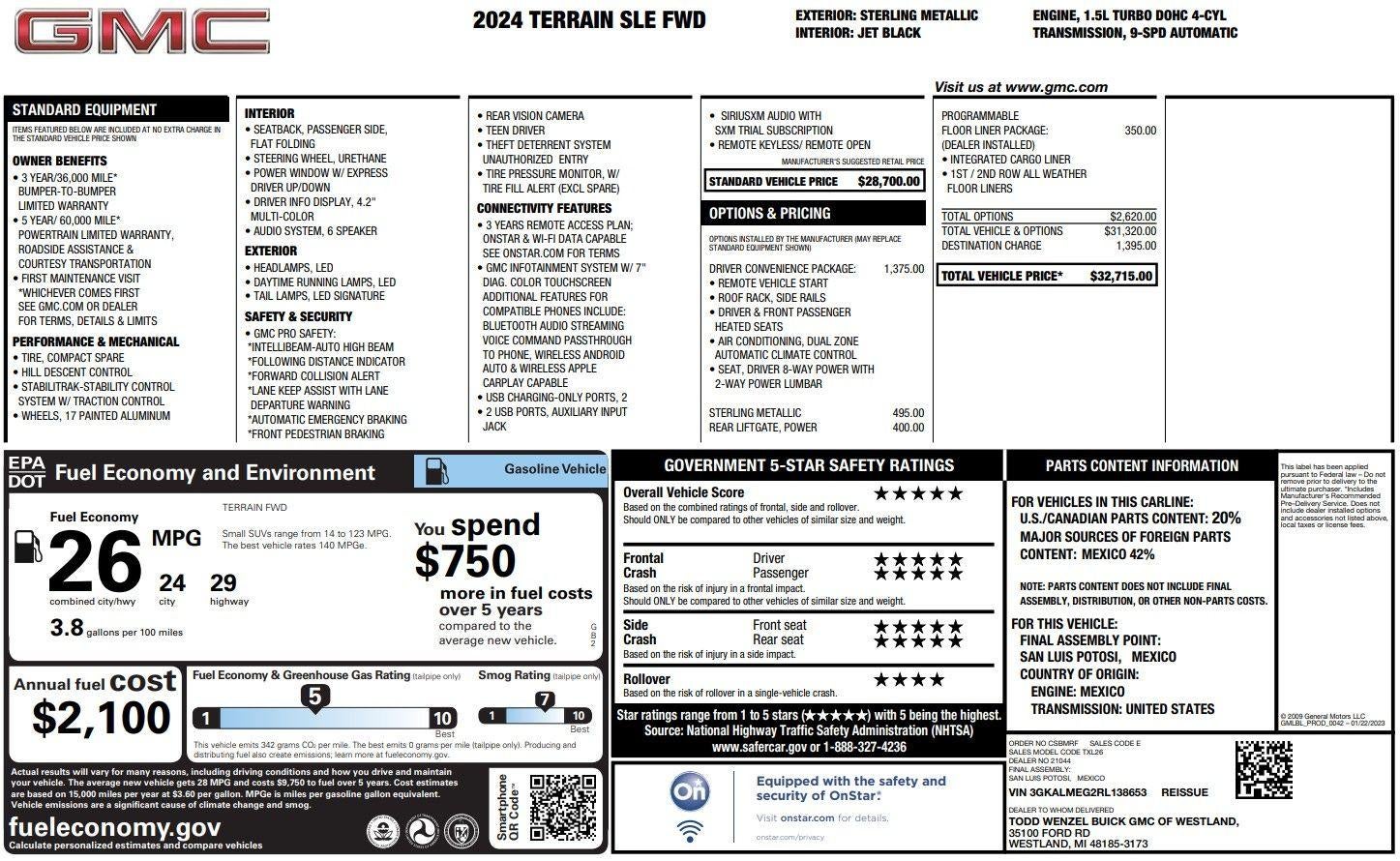 2024 GMC Terrain SLE