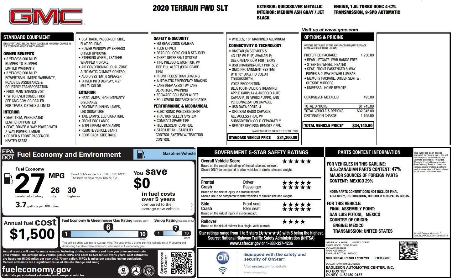 2020 GMC Terrain SLT