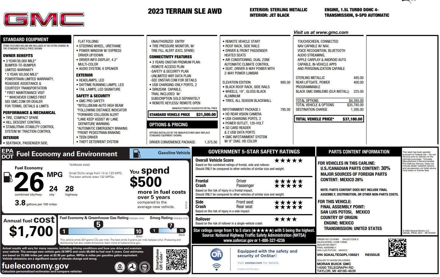 2023 GMC Terrain SLE
