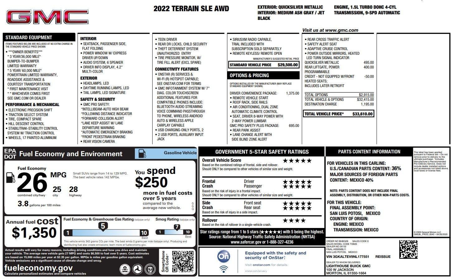 2022 GMC Terrain SLE