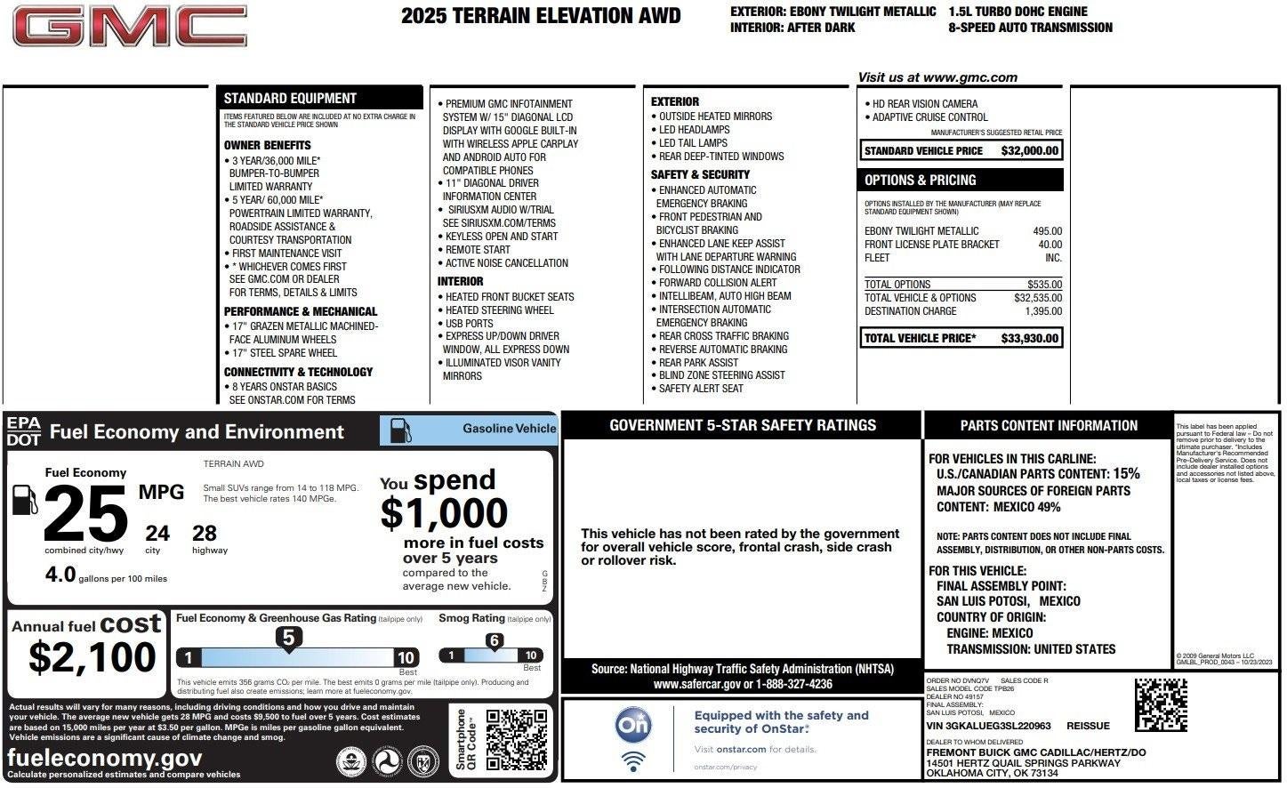 2025 GMC Terrain Elevation