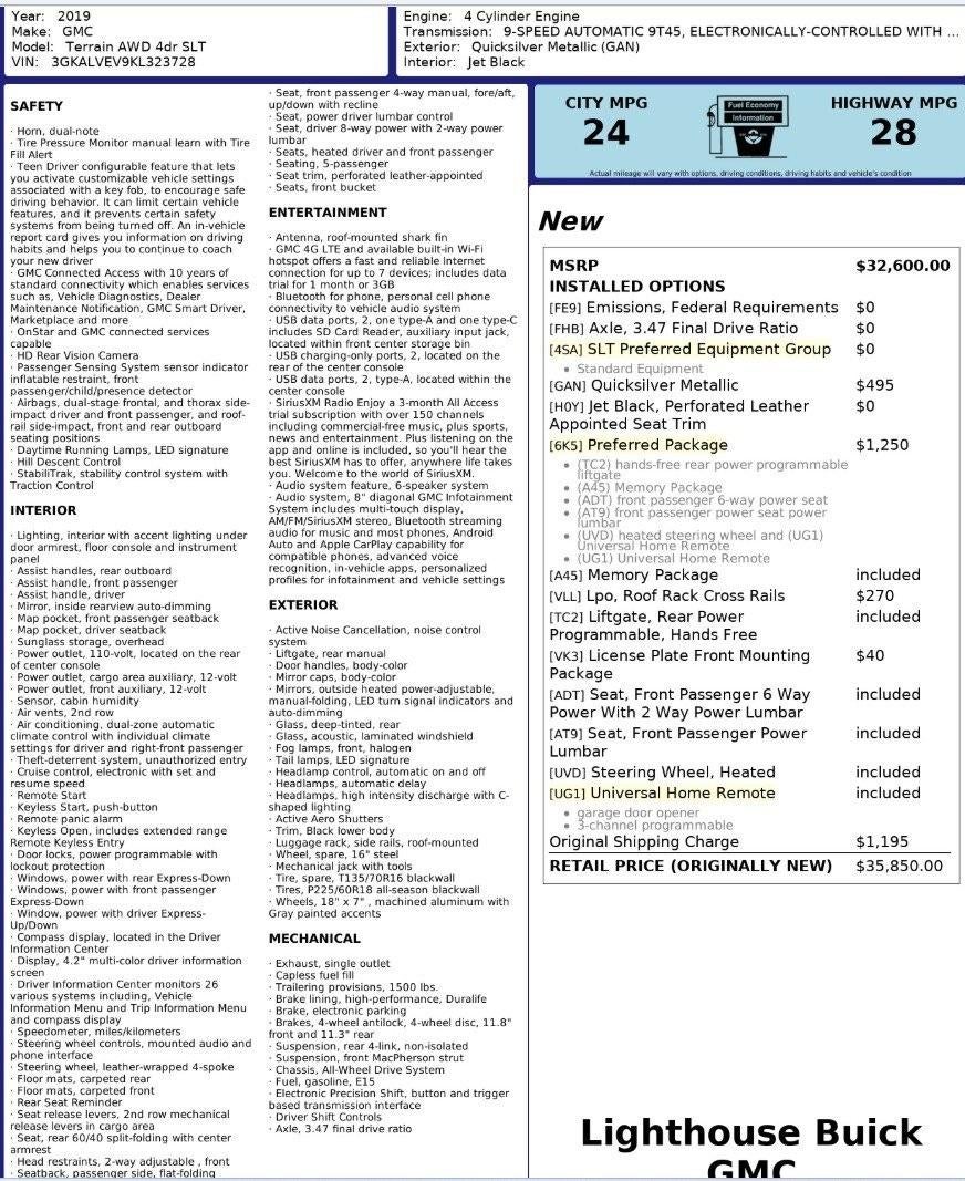 2019 GMC Terrain SLT