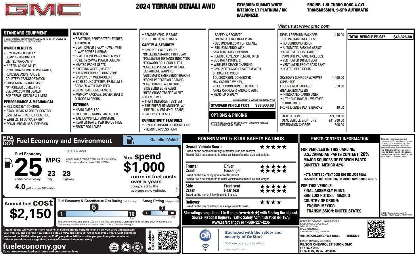 2024 GMC Terrain Denali