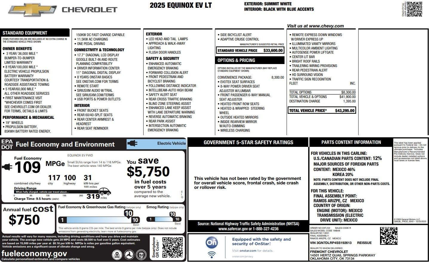 2025 Chevrolet Equinox EV LT