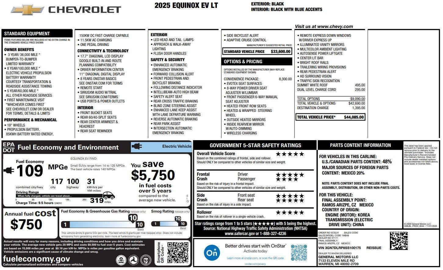 2025 Chevrolet Equinox EV LT