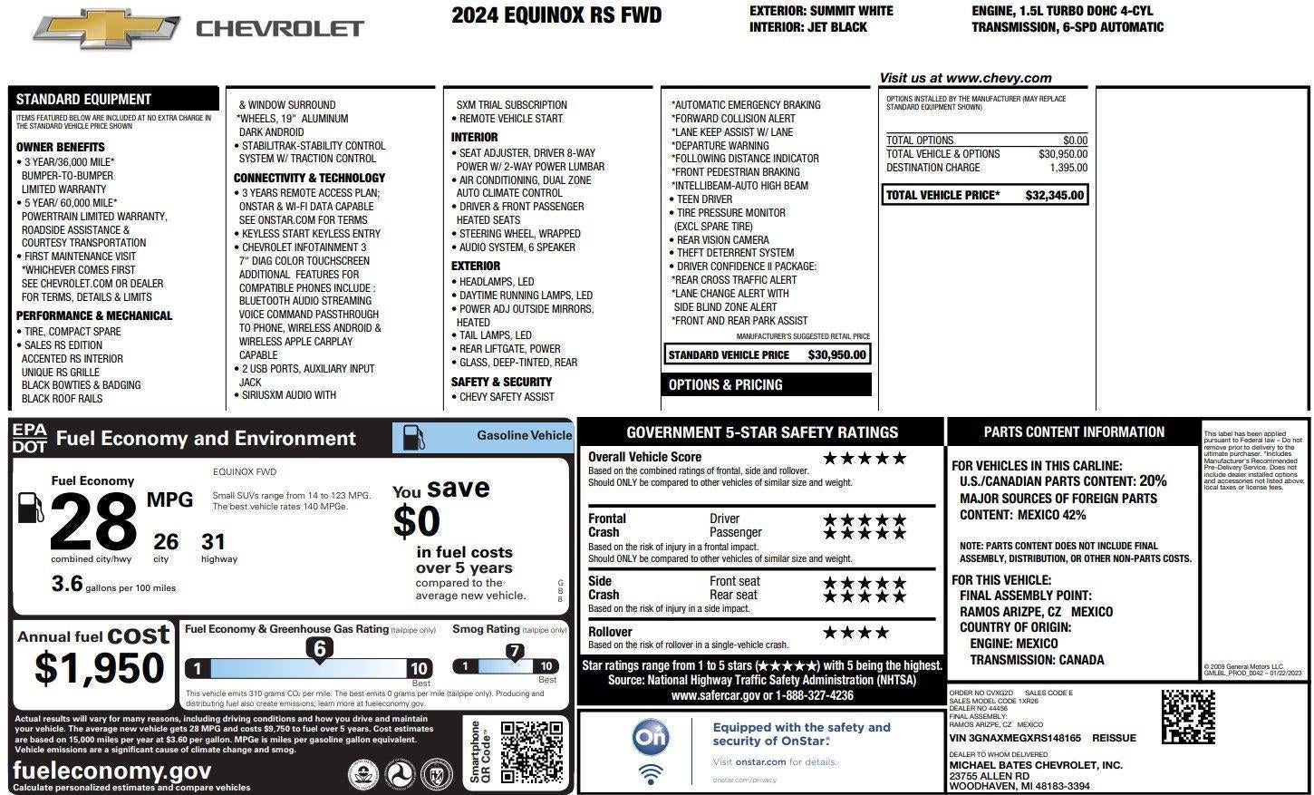 2024 Chevrolet Equinox RS