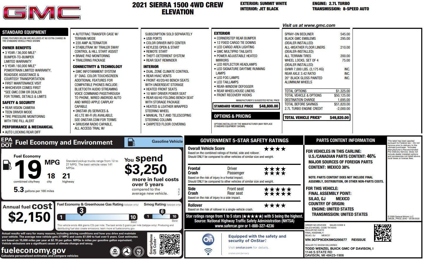 2021 GMC Sierra 1500 Elevation