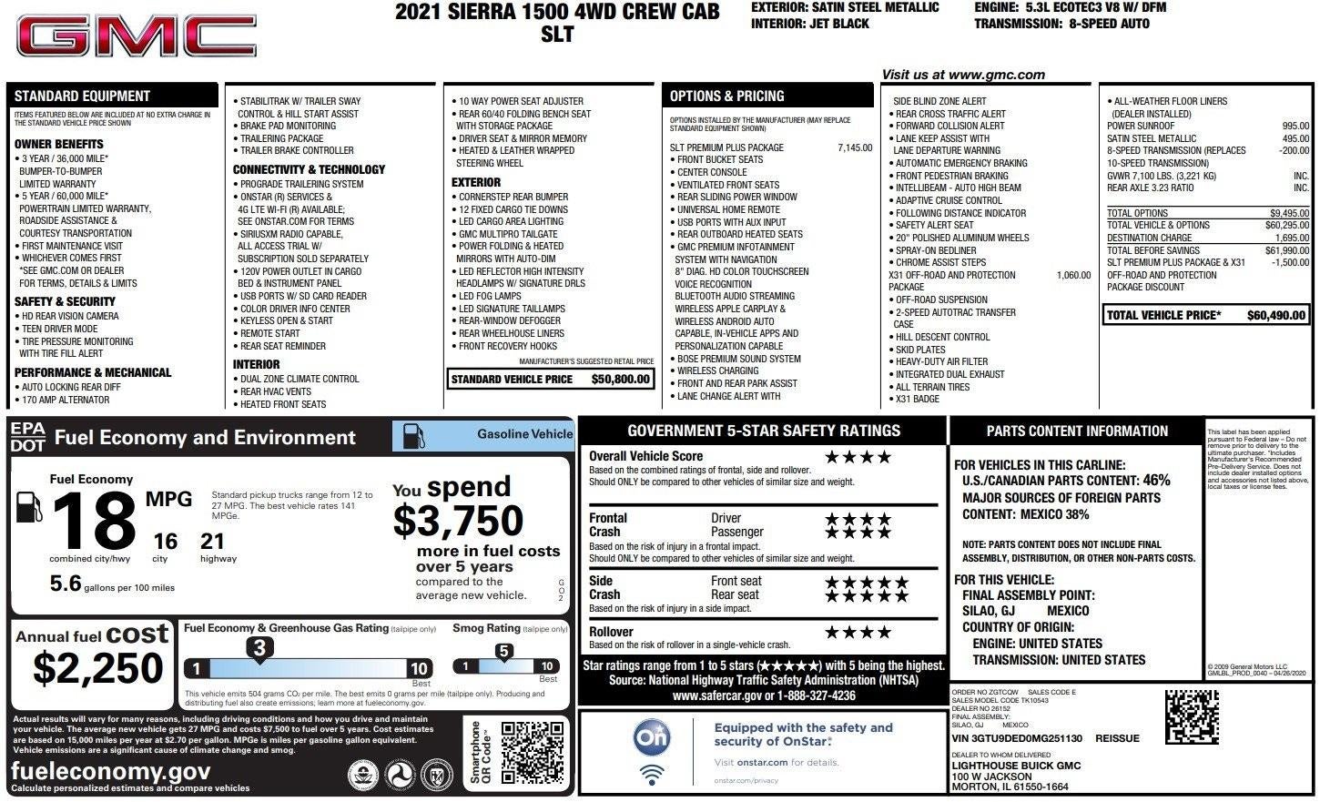 2021 GMC Sierra 1500 SLT