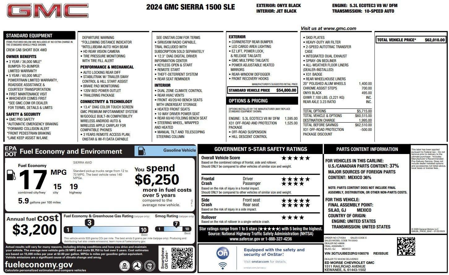 2024 GMC Sierra 1500 SLE