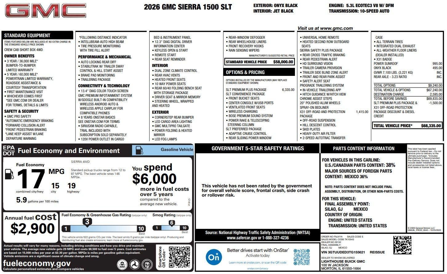 2026 GMC Sierra 1500 SLT