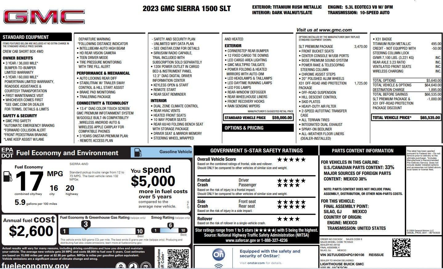 2023 GMC Sierra 1500 SLT