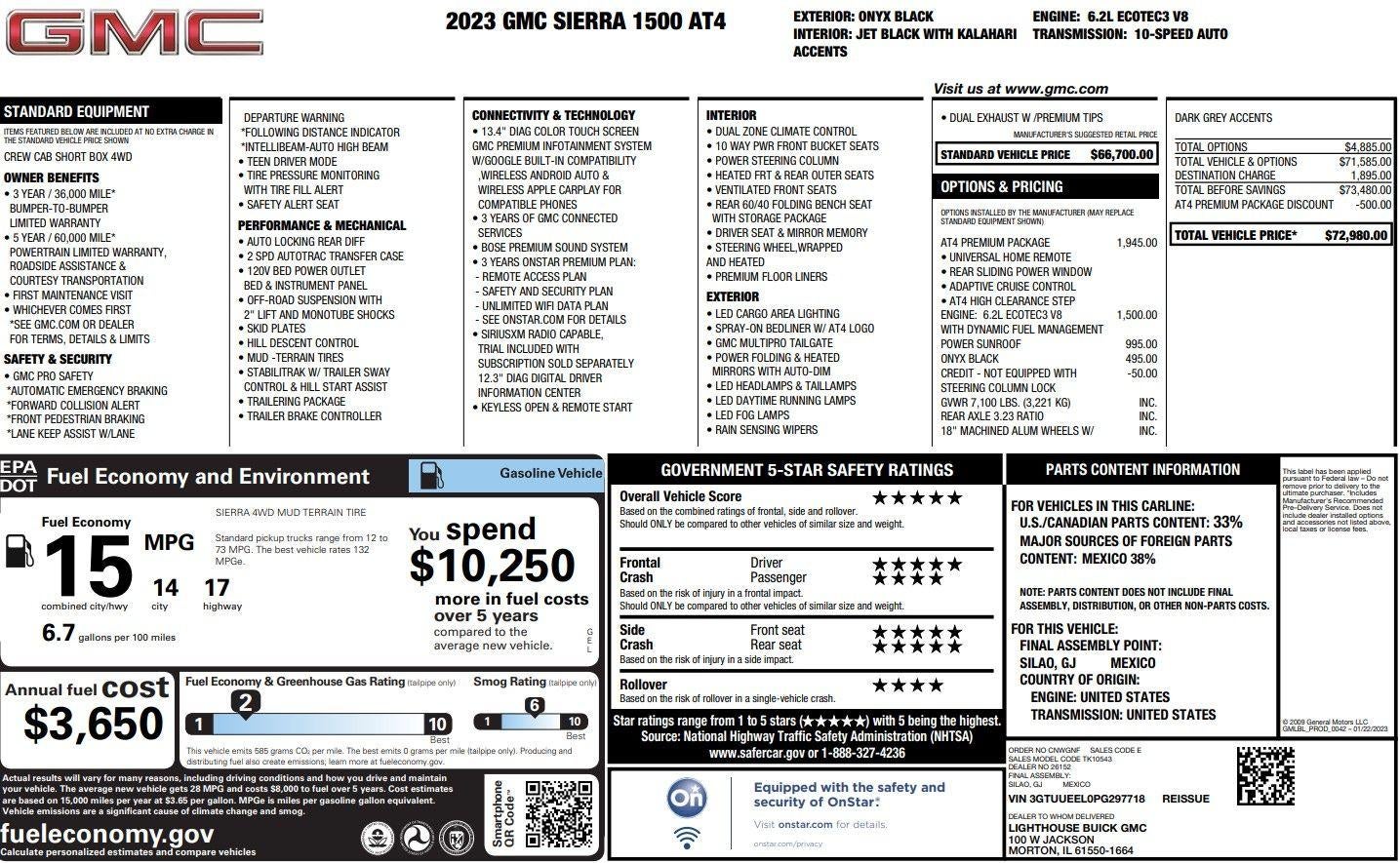 2023 GMC Sierra 1500 AT4