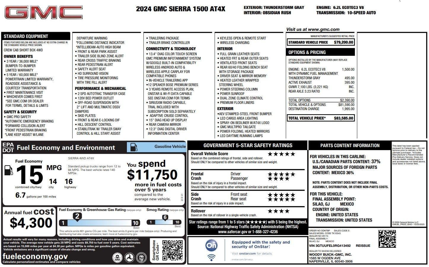 2024 GMC Sierra 1500 AT4X