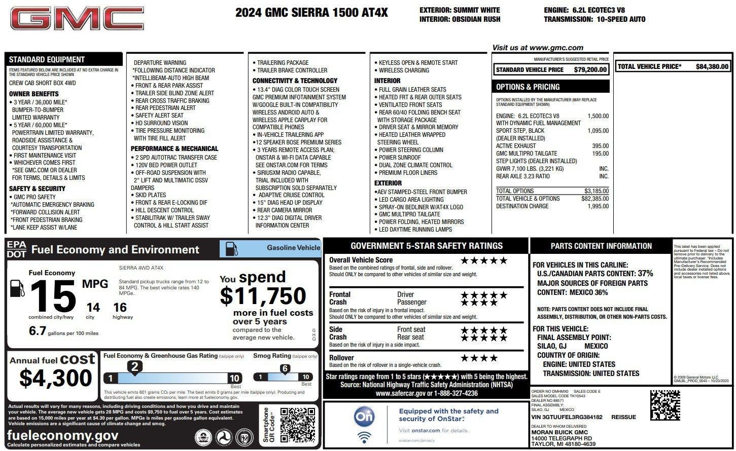 2024 GMC Sierra 1500 AT4X