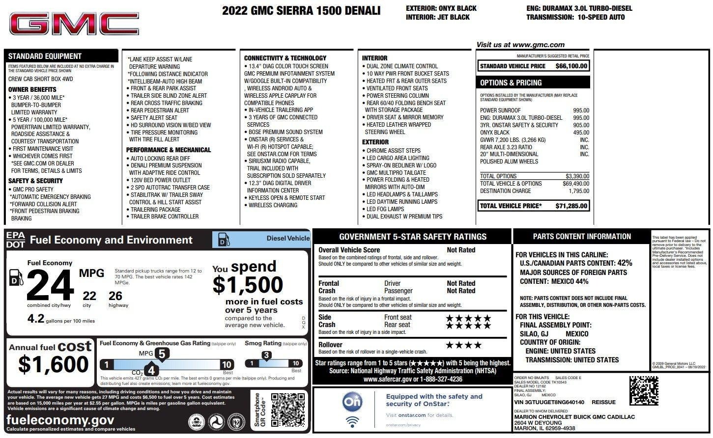 2022 GMC Sierra 1500 Denali