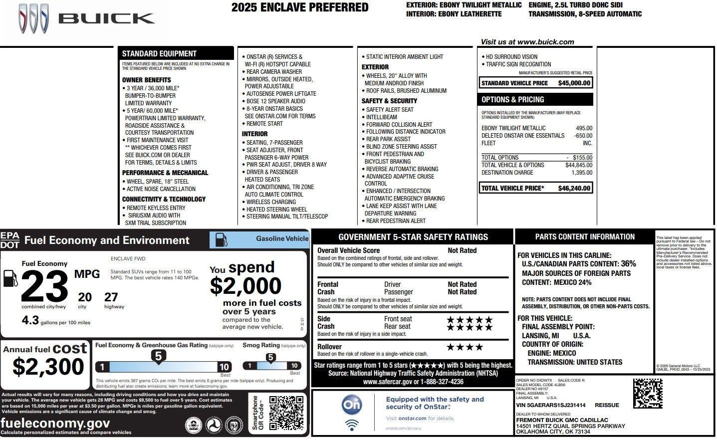 2025 Buick Enclave Base