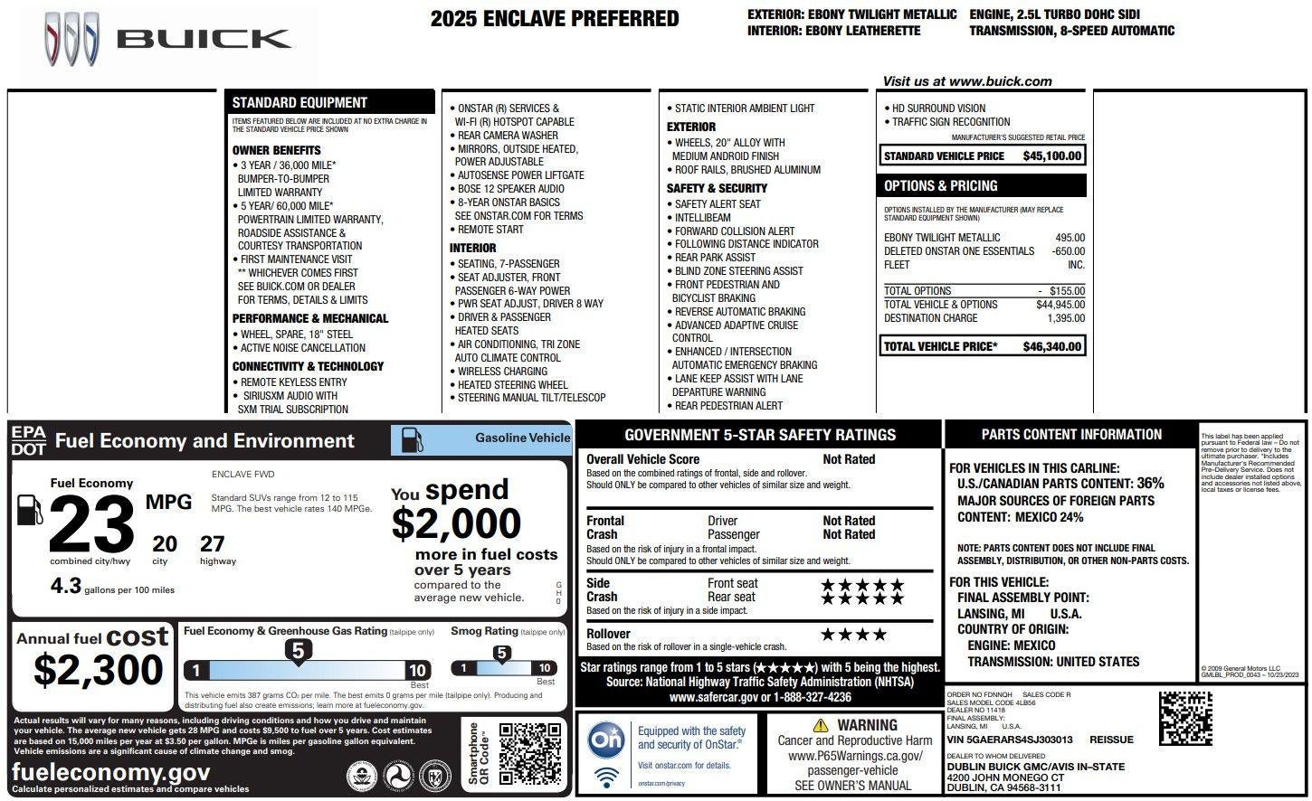 2025 Buick Enclave Preferred