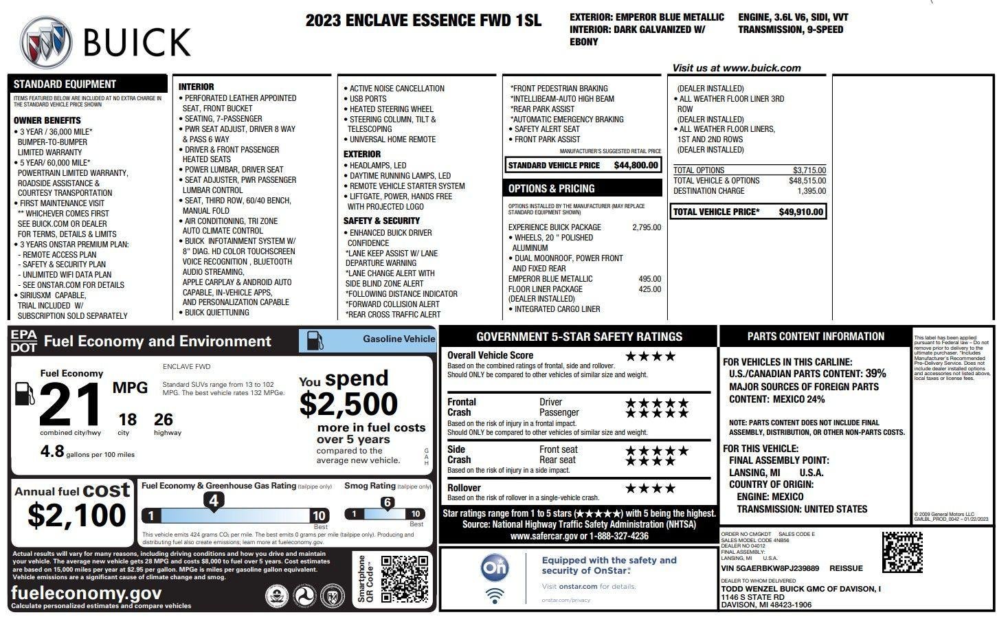 2023 Buick Enclave Essence